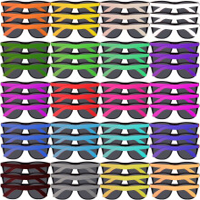 54 stuks kinderzonnebril feestartikelen 18 kleuren neon zonnebril met UV400-bescherming in bulk voor kinderen en volwassenen Perfect voor zomer stran