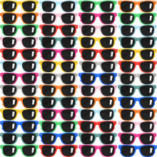 Oleitodh 60-pack neon-zonnebrillen voor kinderen Feestartikelen Bulk 10 kleuren Neon-feestzonnebrillen Jaren 80-stijl Kleurrijke nieuwigheidszonnebri