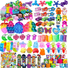 128 stuks Feestartikelen voor kinderen 4-8-12 Fidgetspeelgoed Pinata Stuffers Schatkist Doosspeelgoed voor klaslokaal Goodie Bag Stuffers Carnaval Pr