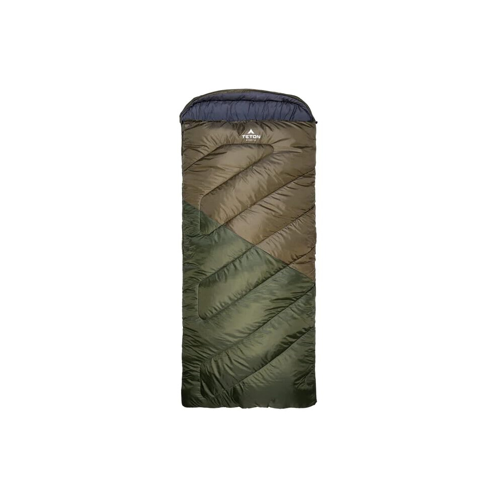 Teton Celsius XXL OVERSIZE Sleeping Bag 0F Degrees Ivy Comfortable Camping Extra Wide Sleeping Bags for Adults Men Women