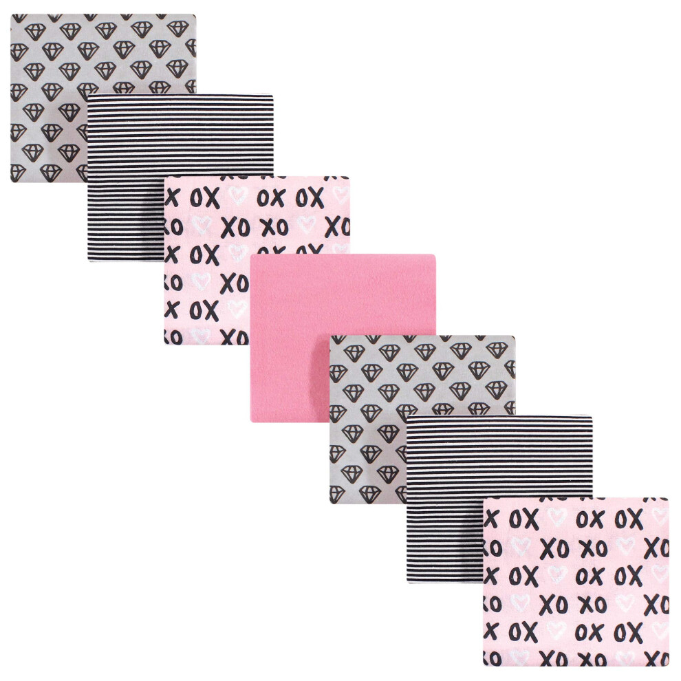 Hudson Baby Unisex Baby Baumwollflanell-Wickeldecken-Paket Xoxo Einheitsgr E-image