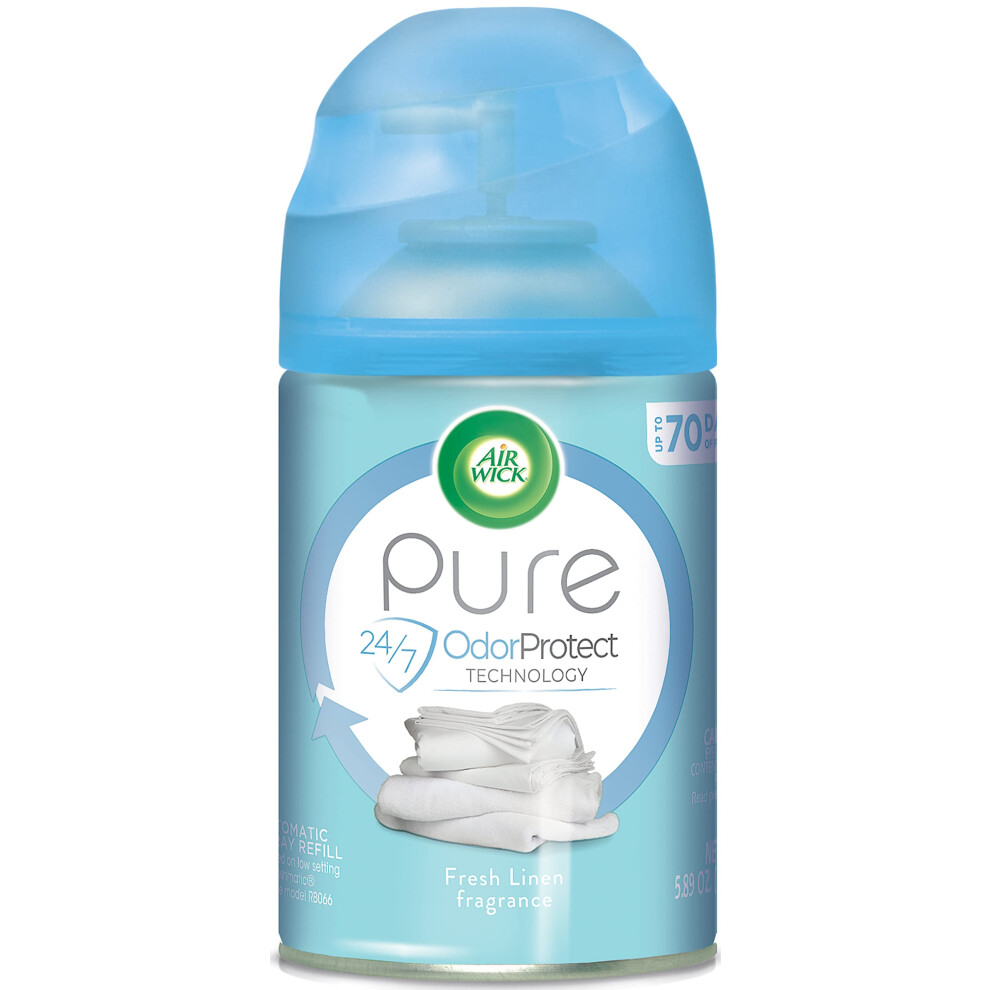 Air Wick Automatic Air Freshener Spray Refill 1Ct Fresh Linen Odor Neutralization Essential Oils
