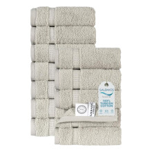 SALBAKOS - Set di 12 salviette di alta qualit in 100% cotone turco, altamente assorbenti e ad asciugatura rapida, per hotel, spa e palestra | 33