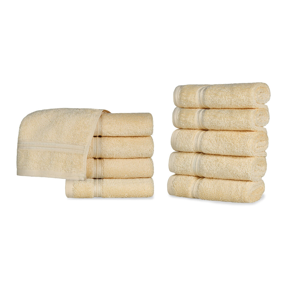 Ensemble de 10 serviettes de toilette en coton égyptien de qualité supérieure, petites serviettes pour le visage, serviettes absorbantes à séchag