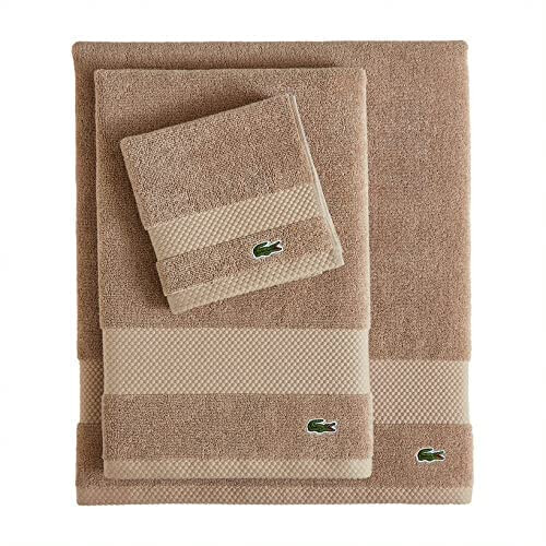Lacoste ?ets?ta ?e???? Lacoste Heritage Supima Cotton Sand 16"" x 9"" 1