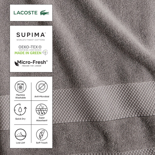 Lacoste ?ets?ta ?e???? Lacoste Heritage Supima Cotton Sand 16"" x 9"" 2