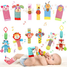 Pols rammelaars Voetzoeker rammelaar Sok Baby speelgoed Hangende rammelaar Speelgoedarm Hand Armband rammelaar Voeten Been Enkelsokken Activiteiten ra