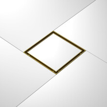 Bernkot Quadrat Duschablauf 8", gebürsteter Goldbodenablauf mit Fliesen-Einsatzgitter & Haarsieb, 304 Edelstahl 2-in-1