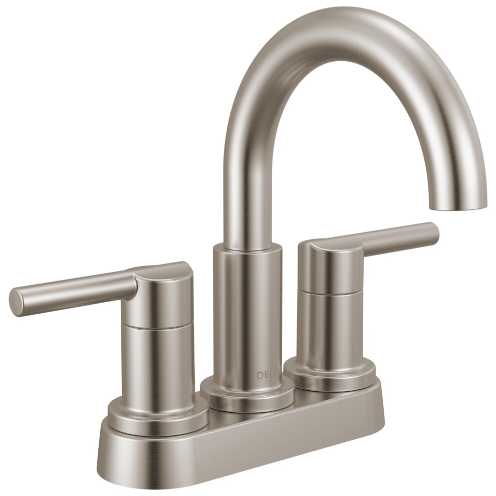 Robinet De Salle De Bain Central Delta Faucet Nicoli, Robinet De Salle De Bain 2 Poign Es En Nickel Bross , Robinet De Lavabo De Salle De Bain-image