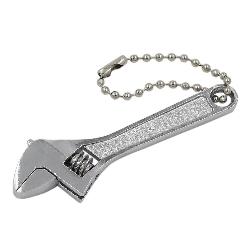 Gennel 2.5 Inch Tiny Adjustable Wrench 2.5 Mini Size Adjustable Spanner Silver Nut Wrench Tool Jaw Capacity 0~10Mm 732240677161