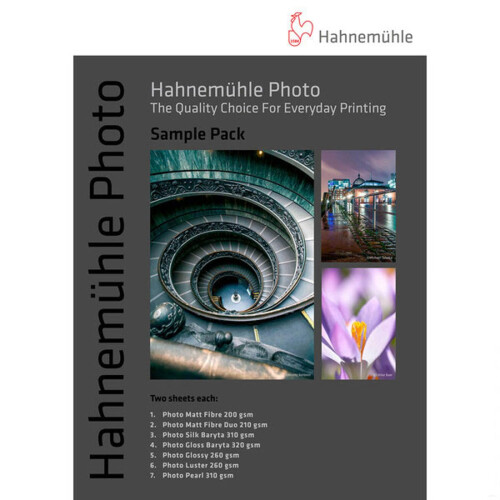 Hahnemuhle A3+ Photo Sample Pack 13x19"""" 7 Samples 14 Sheets