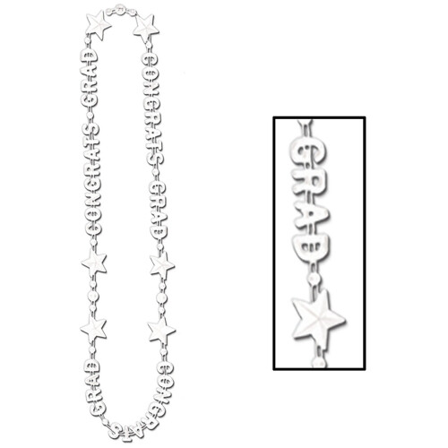 Beistle Flicitations Grad Perles-d'Expression-Blanc