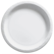 Frosty witte ronde papieren borden - 8,5"""" (pak van 20) - perfect voor feesten, feesten en picknicks