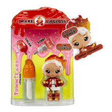 Yummiland Lip Gloss Doll - Amber Cinnamon with DIY Lip Gloss Kit Ages 4+