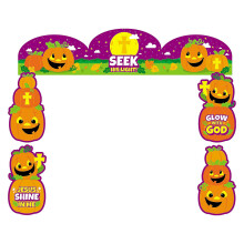 Vallsi keresztny csomagtart vagy csemege dszto kszlet Halloween alkalmbl - aut csomagtart szeglye - 7 darab