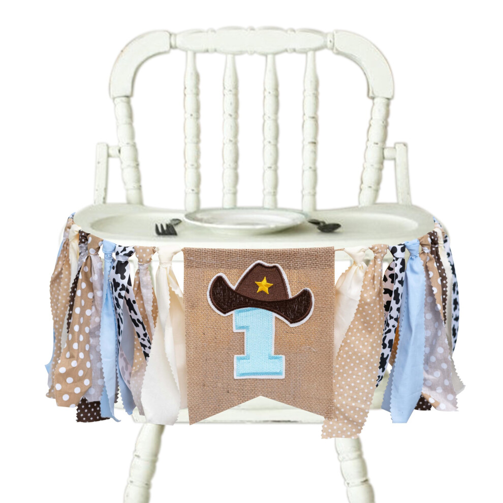 BannièRe De Chaise Haute Vgaruint Cowboy Rodeo 1Er Anniversaire - DéCorations De FêTe D'anniversaire Western, DéCor De Ferme, Accessoire Photo, G-image