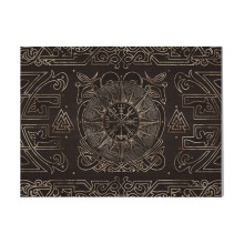 (Vegvisir - Viking Compass Ornament=8226) Canvas Print DIY Framed Kit Wall Art for Living Room Bedroom Retro Farmhouse Decor 16x20 inch