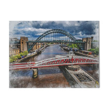 (Newcastle Upon Tyne City Art #newcastle #england=4596) Canvas Print DIY Framed Kit Wall Art for Living Room Bedroom Retro Farmhouse Decor 16x20 inch