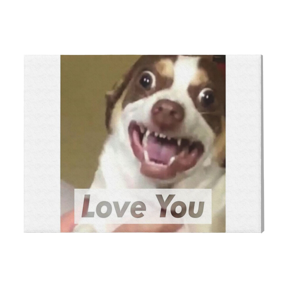 (Mr Bubbs Loves You!=3112) Canvas Print DIY Framed Kit Wall Art for Living Room Bedroom Retro Farmhouse Decor 16x20 inch