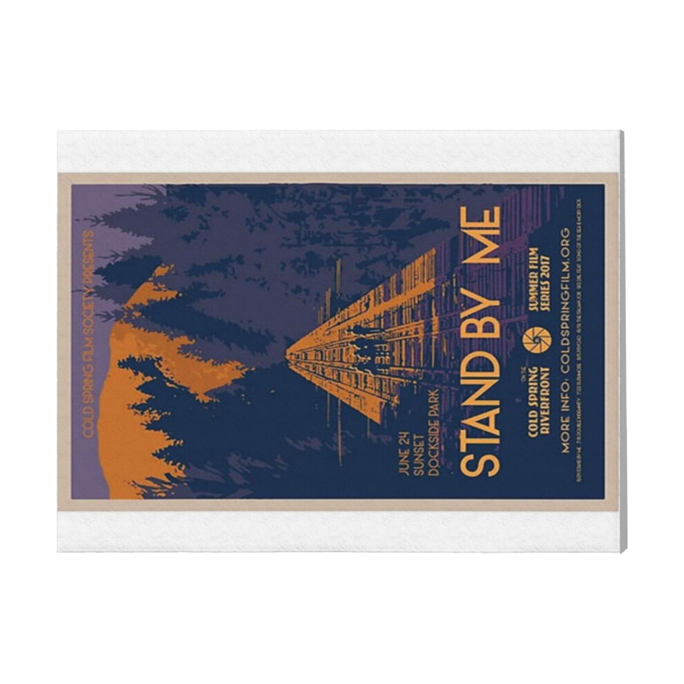 (Movie 2017 STAND BY ME Poster=6327) Canvas Print DIY Framed Kit Wall Art for Living Room Bedroom Retro Farmhouse Decor 16x20 inch