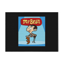 (Mr Bean, Bear Funny=6381) Canvas Print DIY Framed Kit Wall Art for Living Room Bedroom Retro Farmhouse Decor 16x20 inch
