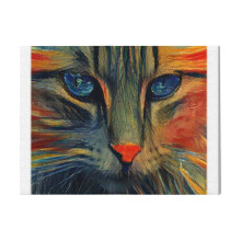 (Munch Cat=7092) Canvas Print DIY Framed Kit Wall Art for Living Room Bedroom Retro Farmhouse Decor 16x20 inch