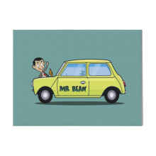 (Mr Bean And Teddy's Car=2366) Canvas Print DIY Framed Kit Wall Art for Living Room Bedroom Retro Farmhouse Decor 16x20 inch