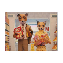 (Mr.fox Couple=1960) Canvas Print DIY Framed Kit Wall Art for Living Room Bedroom Retro Farmhouse Decor 16x20 inch