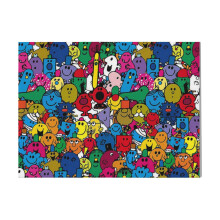 (Mr Men Pattern=5754) Canvas Print DIY Framed Kit Wall Art for Living Room Bedroom Retro Farmhouse Decor 16x20 inch