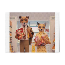 (Mr Fox=115) Canvas Print DIY Framed Kit Wall Art for Living Room Bedroom Retro Farmhouse Decor 16x20 inch