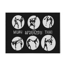 (Muay Thai Fighters=7385) Canvas Print DIY Framed Kit Wall Art for Living Room Bedroom Retro Farmhouse Decor 16x20 inch