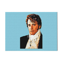(Mr Darcy, Pride And Prejudice Art Print Cartoon Effect =3240) Canvas Print DIY Framed Kit Wall Art for Living Room Bedroom Retro Farmhouse Decor 16x20 inch