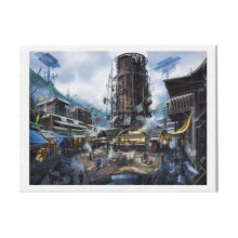 (Fallout 4 Diamond City Marketplace=1439) Canvas Print DIY Framed Kit Wall Art for Living Room Bedroom Retro Farmhouse Decor 16x20 inch
