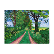 (David Hockney Signed - The Arrival Of Spring=2900) Canvas Print DIY Framed Kit Wall Art for Living Room Bedroom Retro Farmhouse Decor 16x20 inch