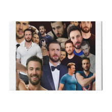 (Chris Evans Photo Collage =2912) Canvas Print DIY Framed Kit Wall Art for Living Room Bedroom Retro Farmhouse Decor 16x20 inch