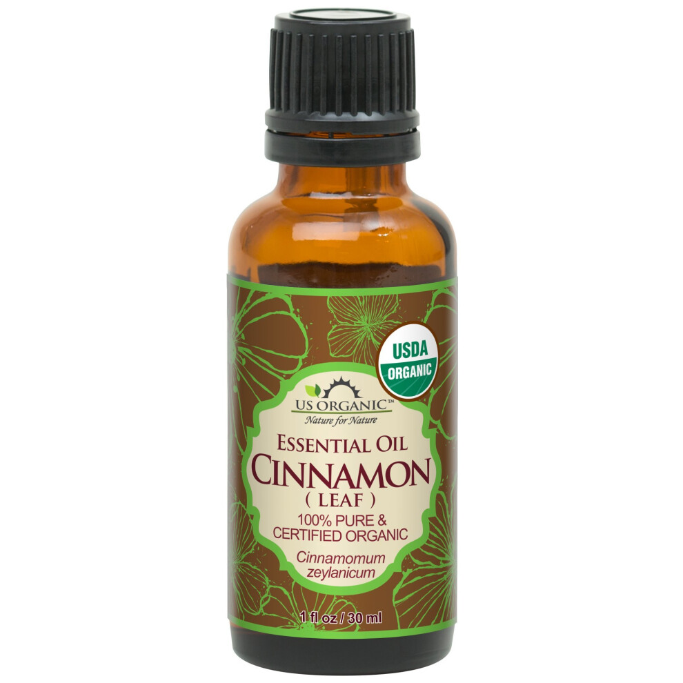 Sui Organic (Zuii Organic) Us Organic 100% Pure Cinnamon Leaf Essential Oil - Usda Certified Organic Steam Distilled - W/Euro Dropper (More Size Variations Available) (30 Ml