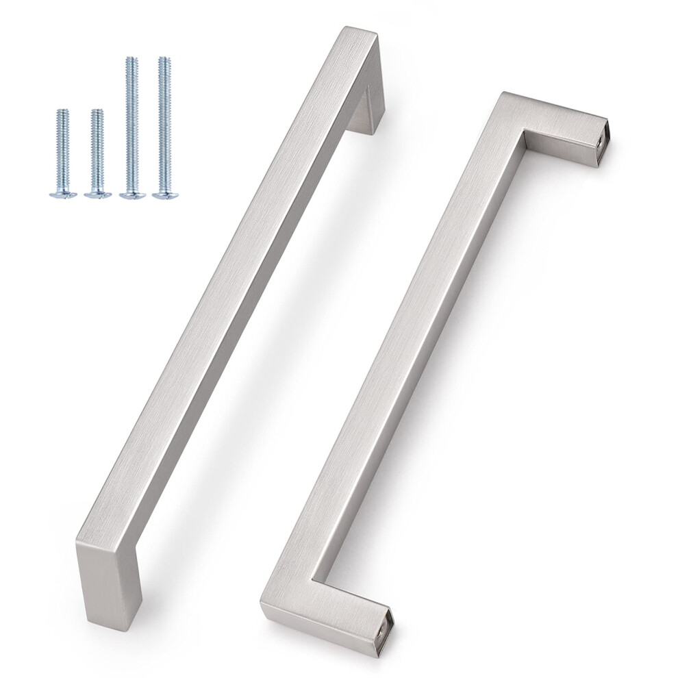 5 Pack-Probrico Wardrobe Pulls Closet Dresser Closet Handles Pulls Brushed Stainless Steel Hardware 7-1/2 Inch (192Mm) Hole Centers 718399705177