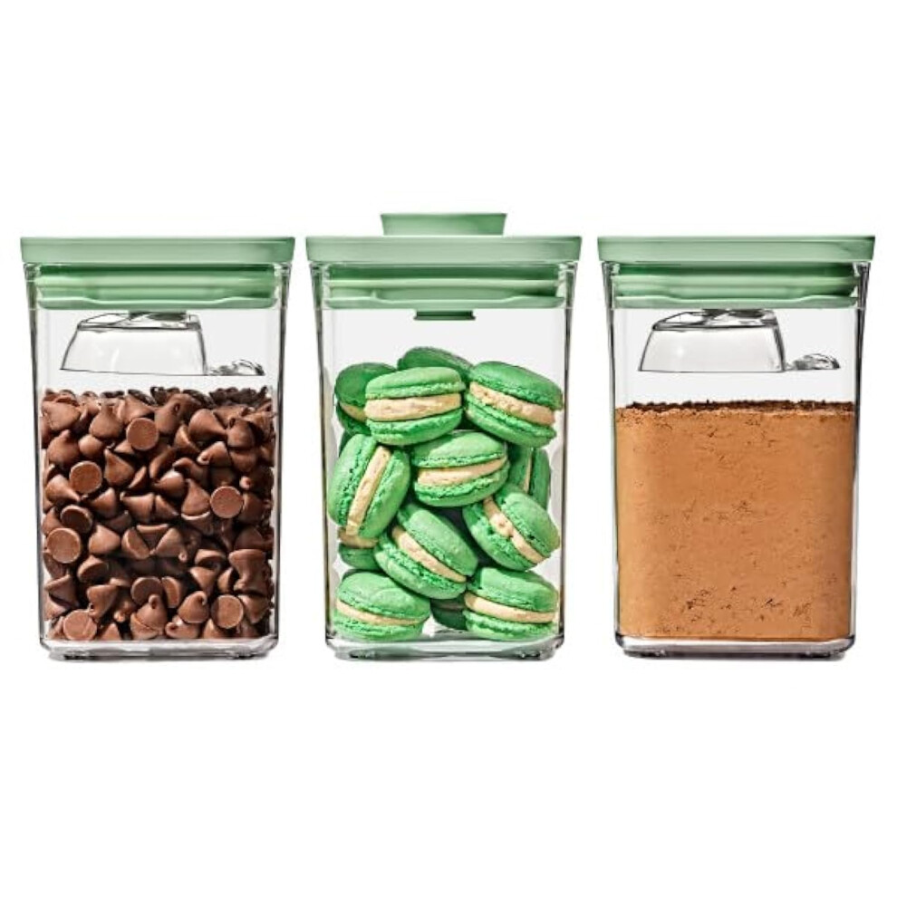 Coffret de 3 contenants POP OXO Good Grips avec mini-cuill   res -    dition limit   e Pistache