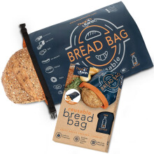 Think4Earth - Bread Bag - Reusable freezer bread bag for homemade bread maker gift giving - Bread Container for Sourdough Loafs Storage Large Bread B