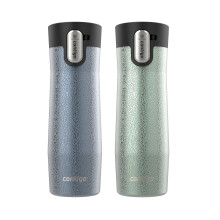 Contigo AUTOSEAL West Loop Vacuum-Insulated Stainless Steel Travel Mug with Easy-Clean Lid 20 oz 2 pack Crystal Lakeside; Crystal Agave