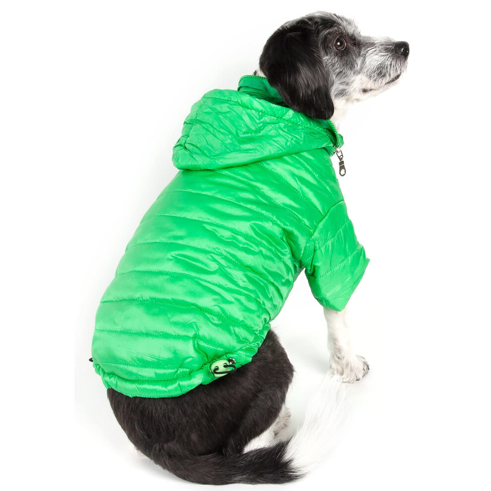 Photos - Dog Clothing Pet Life Sporty Avalanche Lightweight Folding Winter Dog Coat - Adjustable Dog Jacket with a Concealed Zippered Collar and p 