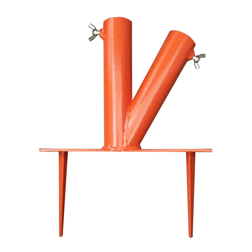 Support de parasol d'ext   rieur Hi-Flame en acier avec 2 positions pour parc, terrasse, plage, orange