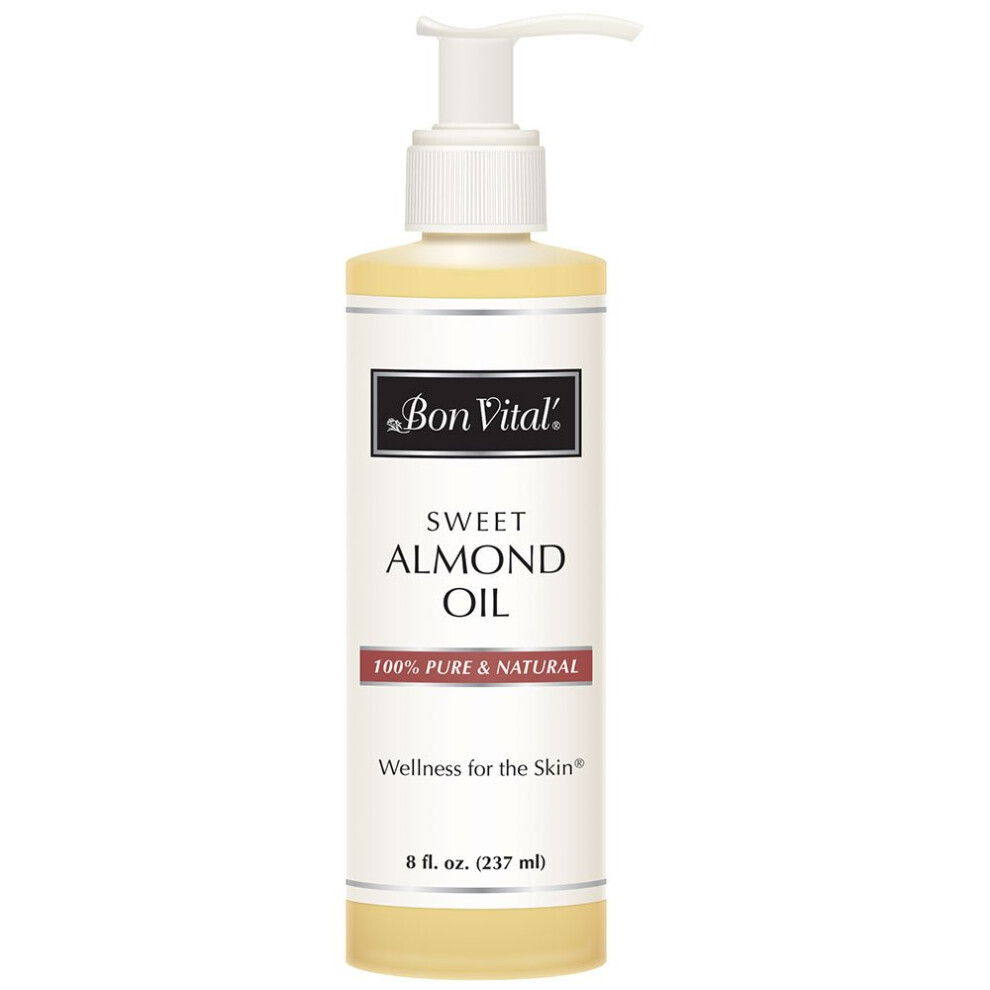 Bon-Bon-Buddies Bon Vital' Sweet Almond Oil Skin & Hair Moisturizer & Gentle Massage Oil Carrier Oil For Diffusers Improve Hair Texture And Hydrate Skin 100% Pure