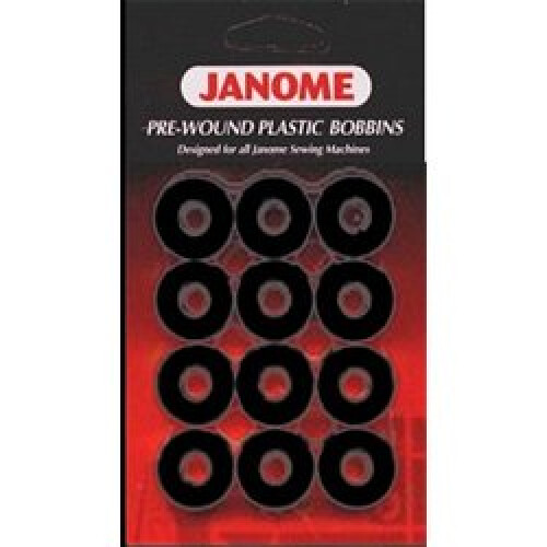 Janome pre -Wound Plastic Bobbins - Sort