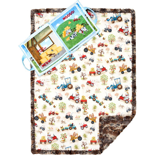 Shannon FABRICS Minky Cuddle Kit Leia para mim Barnyard 28 polegadas 1