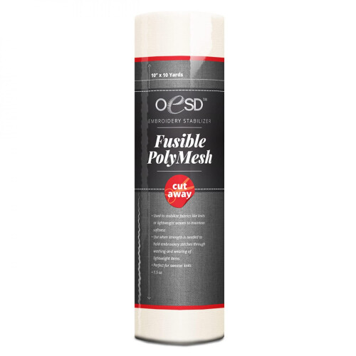 Stabilizzatore termoadesivo OESD Polymesh, bianco, rotolo da 10"""" x 10 iarde