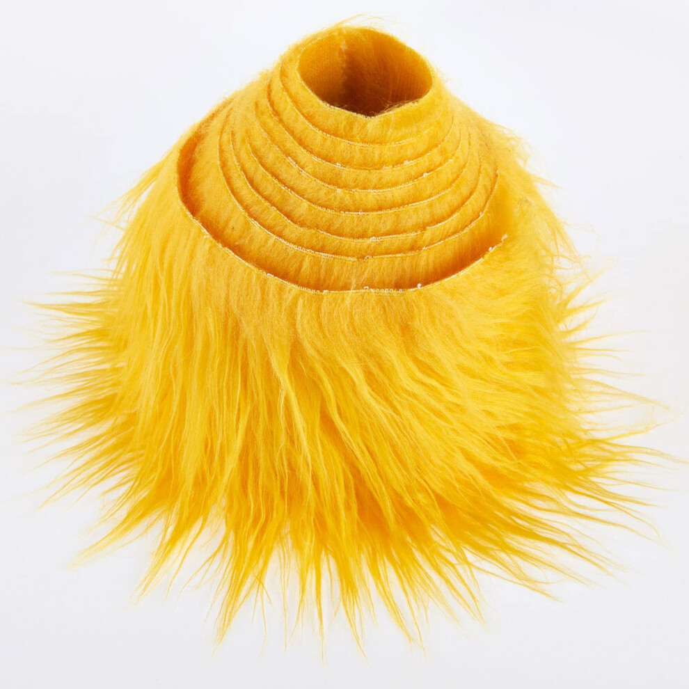 Shaggy Pluche Nep Vacht Stof Voor Gnome Baard Haar Cosplay Kostuum Dwerg Decoratie (Geel, 4x60 inch)