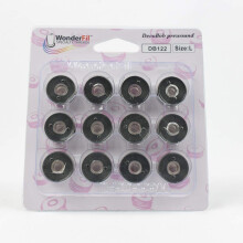 WonderFil Specialtrdar DecoBob Pre-Wound Bobbins Storlek L - Mrkgr