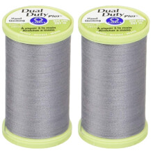 [2-pack] Coats & Clark Dual Duty Plus Hand Quilting Thread 325yds Slate S960-0620
