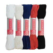 Daruma Yokota Sashiko Thread 5 Skein Essential Color Set (tyk sashiko -tråd - futo)